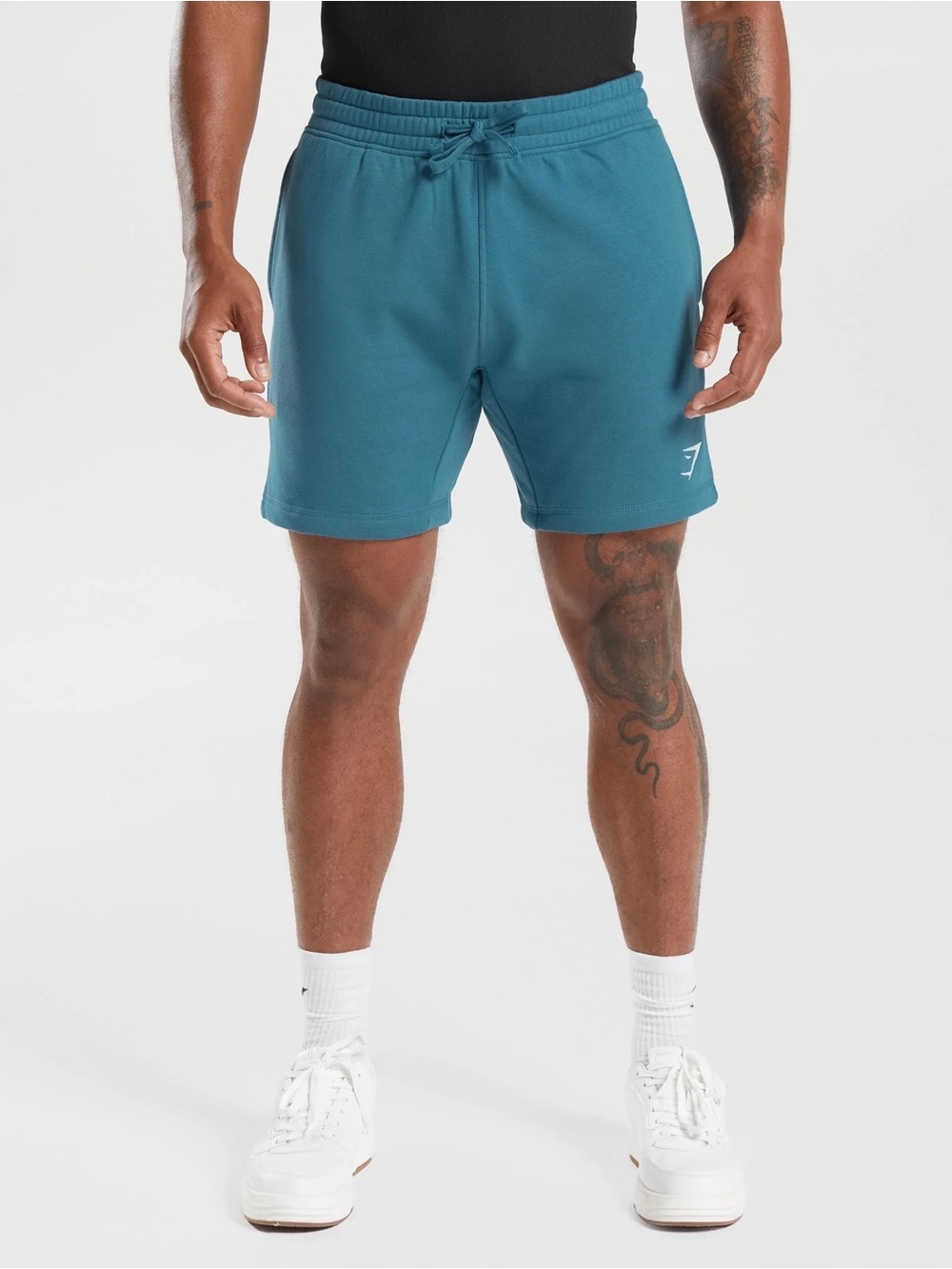 Gymshark Mens Crest 7" Shorts Terrace Blue Size Medium